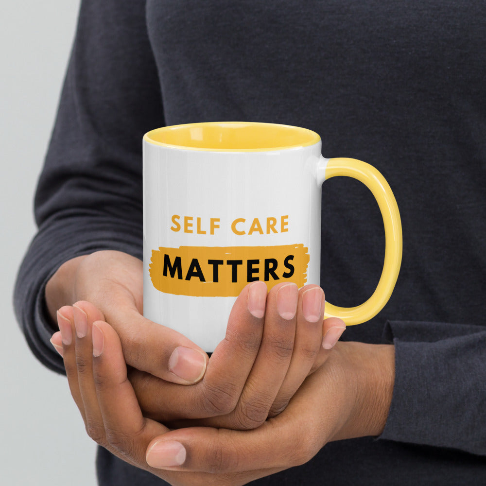 Self Care Matters Mug with Color Inside
