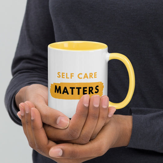 Self Care Matters Mug with Color Inside